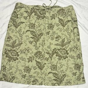White Stag Olive Floral Skirt